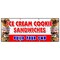 Signmission ICE CREAM COOKIE SANDWICHES BUILD YOUR OWN BANNER SIGN sundae soda B-96 Ice Cream Cookie Sandwic - alternate 1